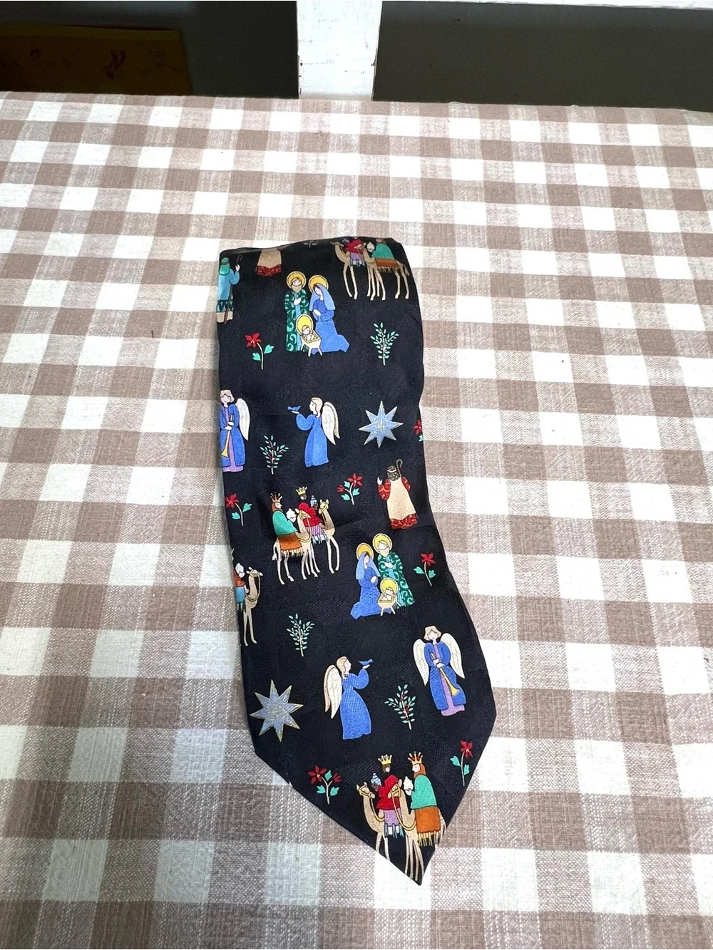 Vintage American greetings shades of the season silk tie 2002 holiday Christmas